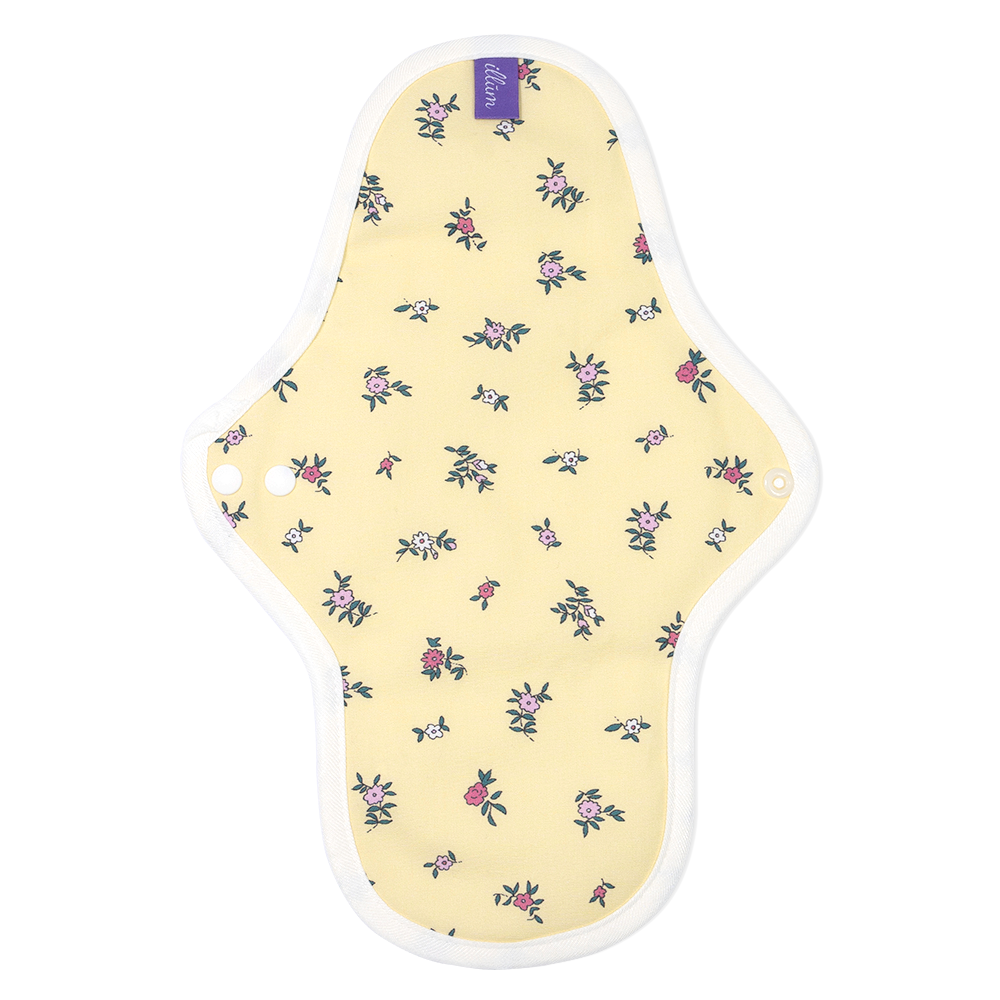 Yellow color  pattern Regular Illum premium Bamboo cloth pads