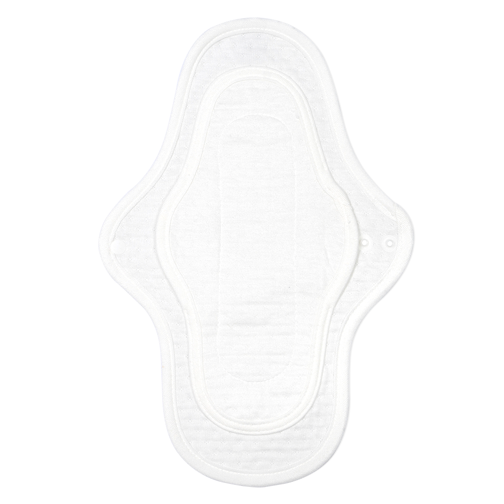 White color  Pattern Regular Illum premium Bamboo cloth pads