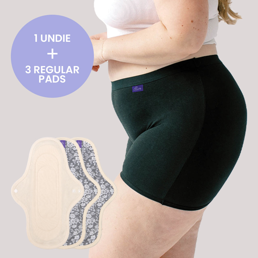 Boyshort + 3 Regular Pads&lt;h6&gt;Organic Cotton&lt;/h6&gt;